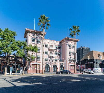 Los Angeles, United States - November 16, 2022: A picture of the Hollywood Loft Apartments, in Hollywood Boulevard.