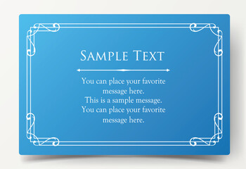 高級感のあるカードデザイン。アンティークな装飾デザイン。エレガントな縁の模様。