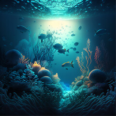 Underwater background, Generative ai