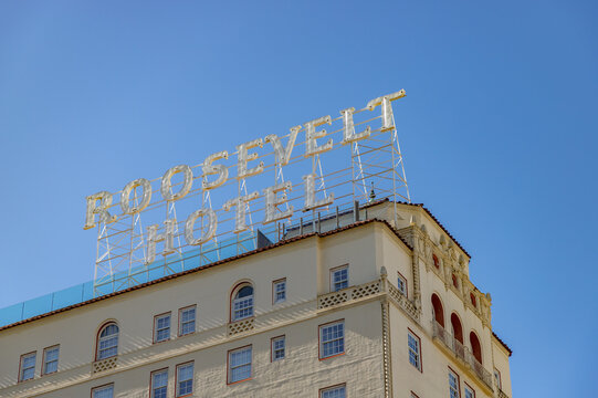 Los Angeles, United States - November 16, 2022: A Picture Of The Hollywood Roosevelt Hotel.