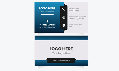 Professional and modern name card design, Visiting card template