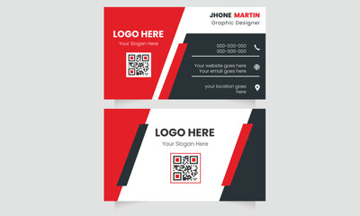 simple and modern flat business card template, professionally made for corporate company, vector design