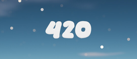 a "420" typo made from cloud