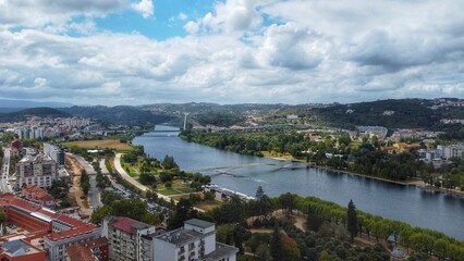 Fototapeta na wymiar Drone shot of Coimbra, Portugal