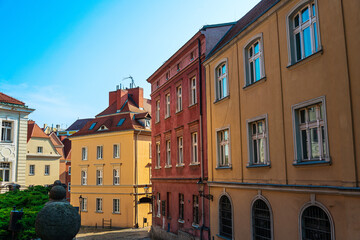 Fototapeta na wymiar Antique building view in Old Town Poznan, Poland