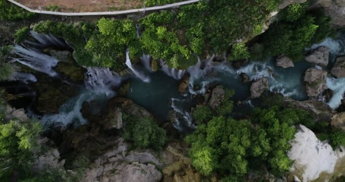 Ground bridge waterfall mystical nature and wonderful waterfall