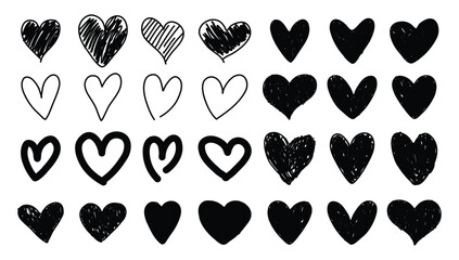 Hand drawn heart symbol illustration