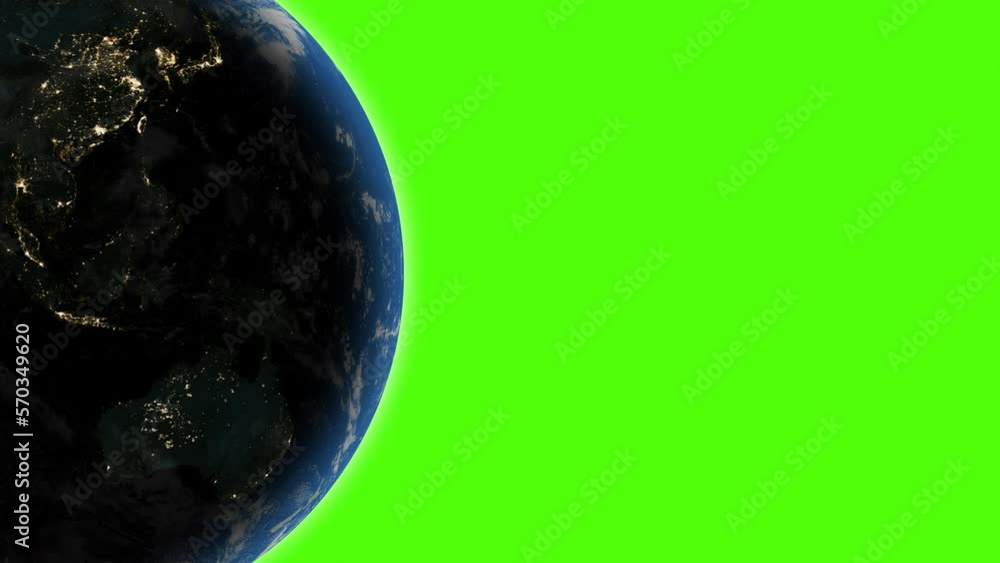 Poster planet earth rotation - computer generated animation. night to day change. realistic world globe mov