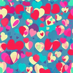 Fototapeta na wymiar lovely pattern cute small dots valentines illustration colorful Generative AI