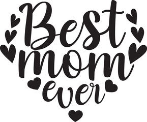 hand drawn best mom ever