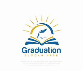 Fototapeta na wymiar Education or Graduation Logo Design