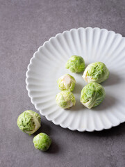 Brussels sprouts on a plate