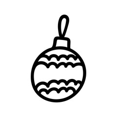 Hand drawn winter Christmas toy. Vector doodle illustration