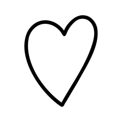 Hand drawn vector heart. Romantic doodle illustration
