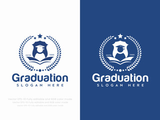 Fototapeta na wymiar Education or Graduation Logo Design