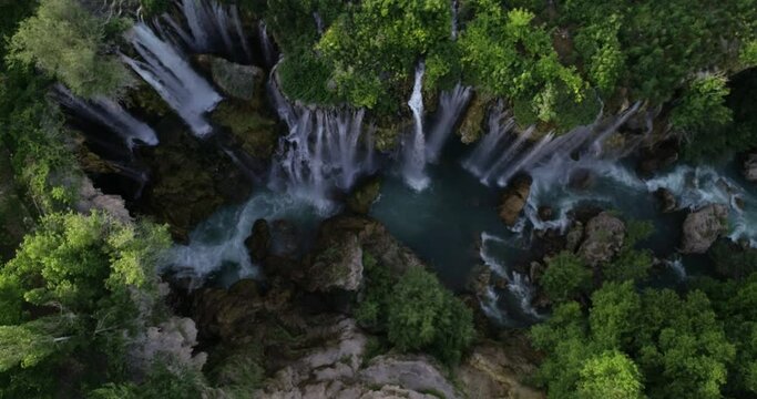 Ground bridge waterfall mystical nature and wonderful waterfall