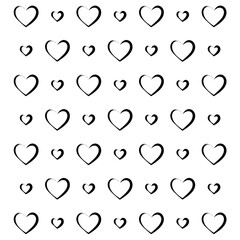 Seamless pattern a lot of hearts.
