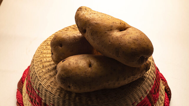 cuzco peru traditional raw potato from the peruvian andes called HUAMATANGO   for sale in market