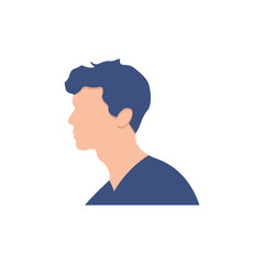 Half body beautiful woman colorful portrait. Avatars for social networks. Vector illustration in flat style.