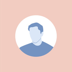 Half body beautiful woman colorful portrait. Avatars for social networks. Vector illustration in flat style.