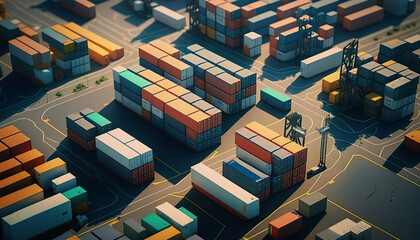 The freight forwarding companies of the future and their customers will bring together multi-sector deliveries. Logistics solutions from the future in the image created with the help of AI