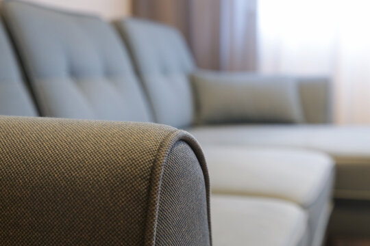 Furniture fabric close up. Image of sofa texture surface.