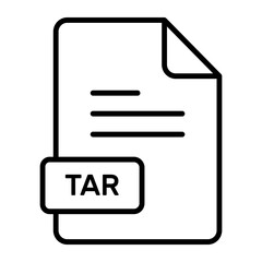 An amazing vector icon of TAR file, editable design