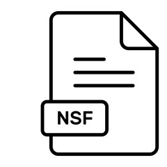 An amazing vector icon of NSF file, editable design