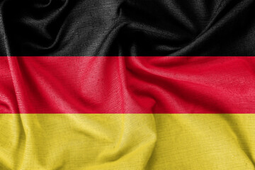 Fototapeta premium Germany country flag background realistic silk fabric