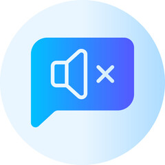 Obraz premium mute gradient icon