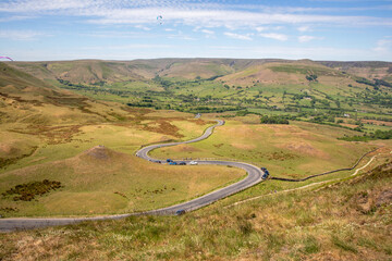 Mam Tor hill near Castleton High Peak of Derbyshire, Peak District, England