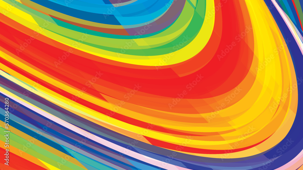Poster colorful abstract bend. multicolored vector graphics