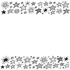 Poster with doodle stars.