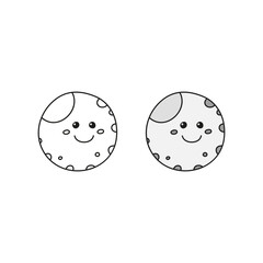 Doodle moon character.