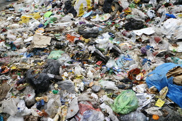 Pile of mixed municipal solid waste