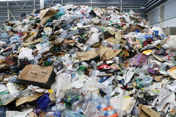 Pile of mixed municipal solid waste