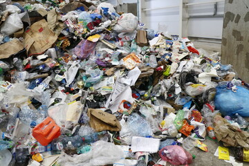 Pile of mixed municipal solid waste