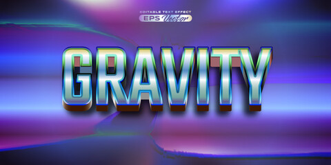 Retro text effect gravity futuristic editable 80s classic style with experimental background, ideal for poster, flyer, social media post with give them the rad 1980s touch