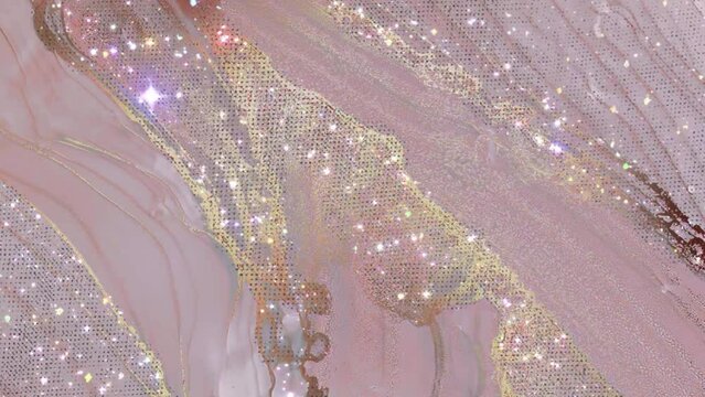 rose gold glitter marble animated background
