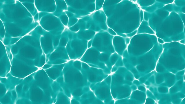 Caustics and   reflected light on the water surface. 3d rendering of sea surface. Blue ocean
