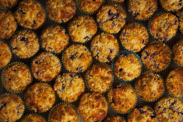 Baked muffins on impressive textures and color pallets that can be used as backgrounds or for compositing ads even printing and giving a nice feel to your room or business