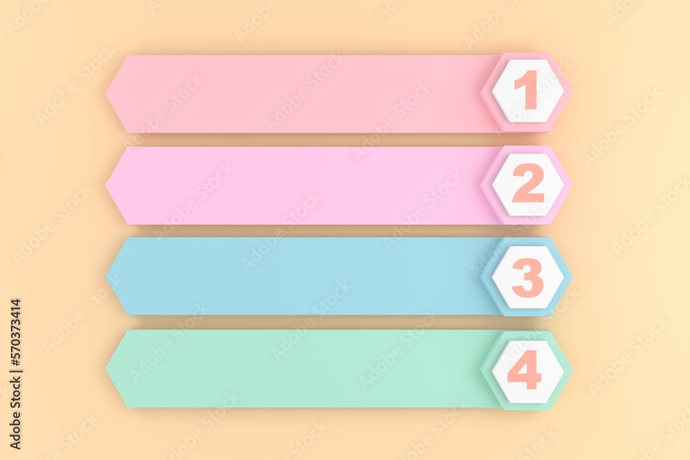 Poster infographics for set of colorful hexagon buttons, banner design as set.