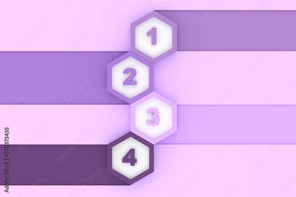 Poster infographics for set of colorful hexagon buttons, banner design as set.