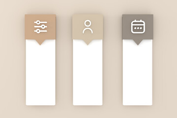 Fototapeta premium infographics banner design as set of 3, business design, step presentation