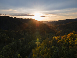 A beautiful sunset in Bohemia