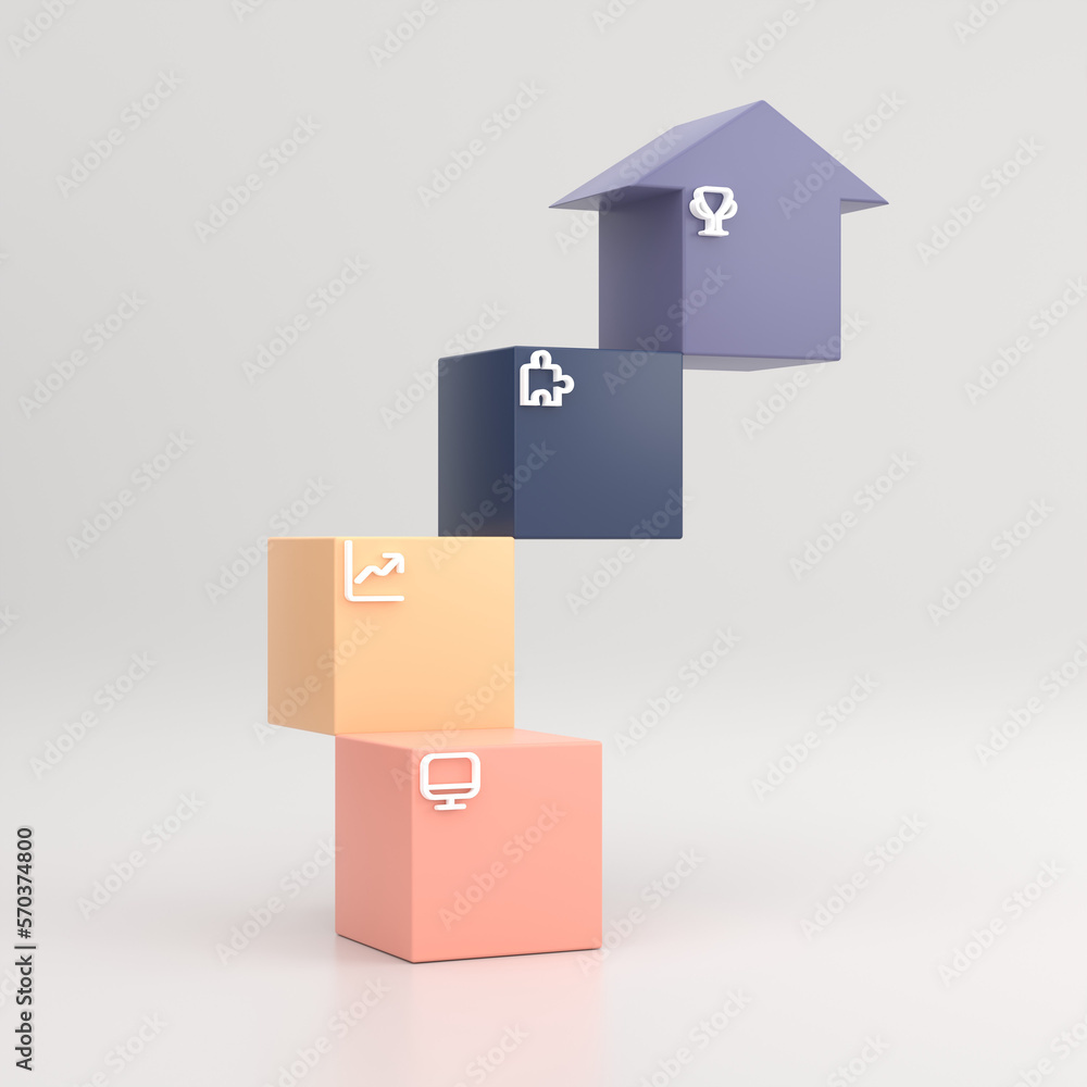 Poster infographic chart template in modern style in an arrow shape