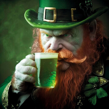 Leprechaun - Irischer Kobold - St. Patricks Day Meme - Generative AI