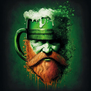Leprechaun - Irischer Kobold - St. Patricks Day Meme - Generative AI