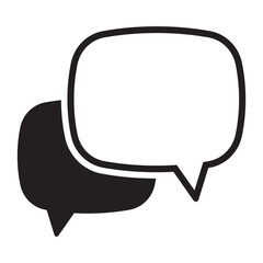 Naklejka premium Chat icon vector isolated element. Talk bubble speech sign. Blank bubble vector icon. Message vector icon.