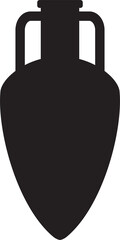Antique amphora silhouette icon